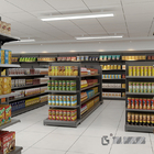 Double Sided Convenience Store Display Shelves Supermarket Shelving