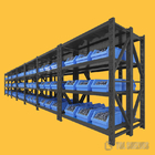 Metal Steel Warehouse Storage Shelving Units Height 2000-6500mm 4500kg Capacity