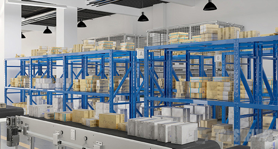 Steel 4layers Warehouse Storage Shelves Heavy Duty Anti rust 2500kg Weight capacity